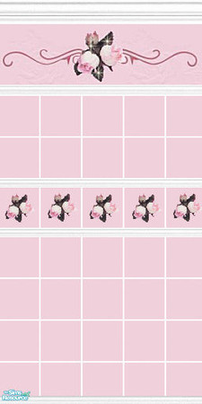 Sims 2 — Pink roses 2 by devilishdawn — Has a matching floor in the tiled floor section 