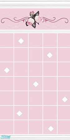 Sims 2 — Pink roses 1 by devilishdawn — Has a matching floor in the tiled floor section