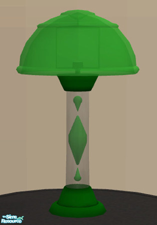Sims 2 — Lava Lamps - Light Green by munchkin_brat — A light green lamp with "lava" design. Base and Shade are
