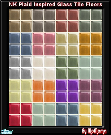 Sims 2 — NK PI Glass Tile Floors by MoMama — A set of 20 glass tiled floors for your Sim's kitchen or bath. There is a