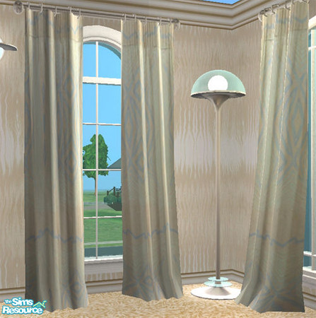 Sims 2 — Vision Bedroom - Curtains by Cloisonne — Recolour both the single and double curtains made my Simaddict99.