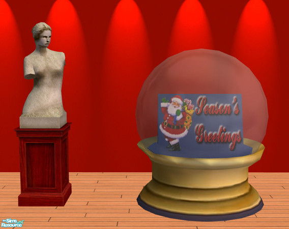 Sims 2 — Yard Size Snow Globes - New Mesh by munchkin_brat — My table top snow globes enlarged for your sims to display