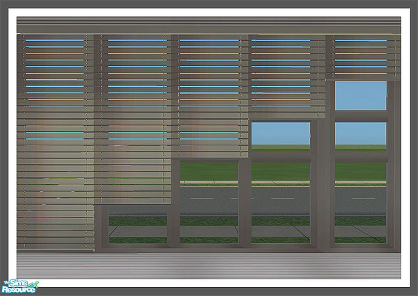 Sims 2 — Venetian Blinds Light Steel Recolour by simtomatic — Recolours all mesh files in this set in light steel.