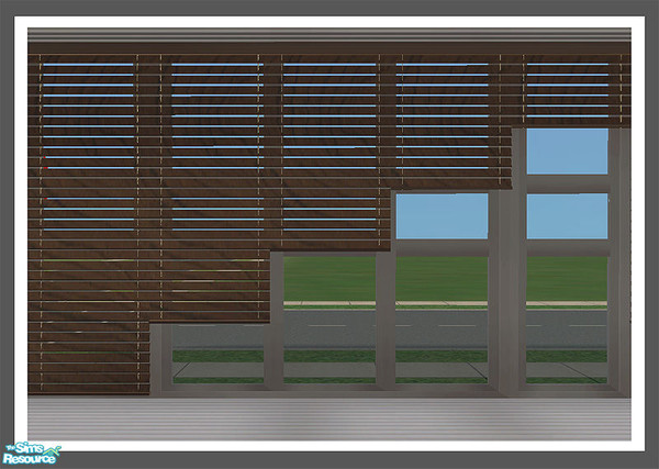 Sims 2 — Venetian Blinds Medium Wood Recolour by simtomatic — Recolours all meshes in this set in medium wood.