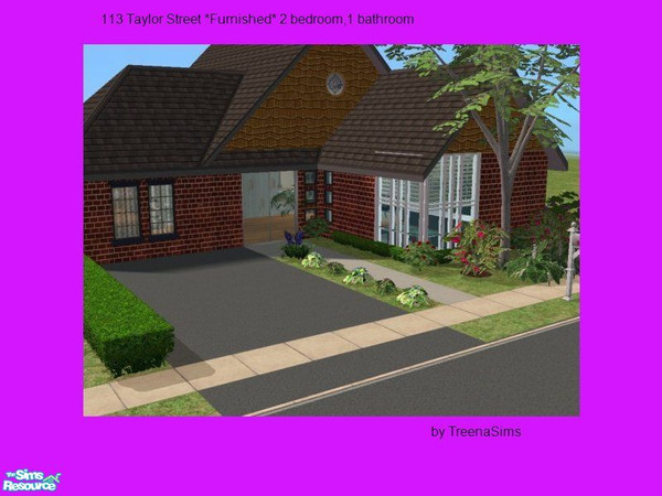 Sims 2 — 113 Taylor Street by treenasims — This brick home comes furnished and complete with two bedrooms,one