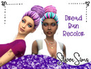 Sims 4 — StarrSims DreadBun Recolor by theearthdiva — Bright recolor of Nightcrawler's Mocha dread bun hair - includes