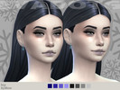 Sims 4 — ICY eyeliner by EvaDotG — ~4 blue swatches. ~4 black / gray swatches. ~Shiny snowflake.