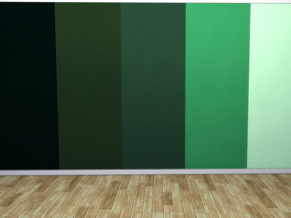 Sims 4 — Roob's Green Wall Paints by Rubriel — Simple paint wall covering in a variety of green shades with modest