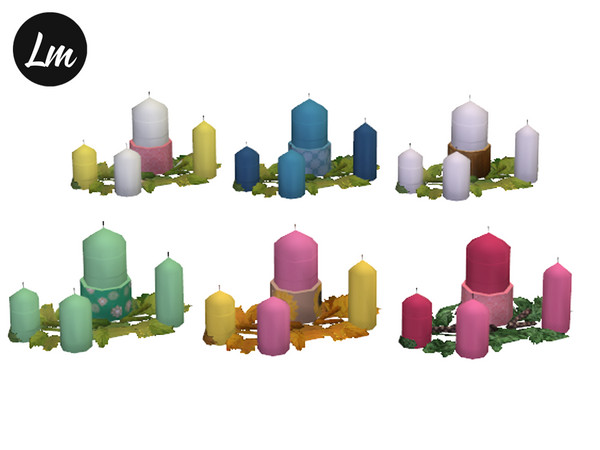 Sims 4 — Cozy Days candles by Lucy_Muni — Candles in 6 swatches Seasons expansion pack required