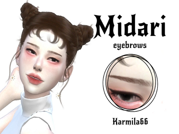 Sims 4 — Midari eyebrows  by Karmila66 — basegame compatible 15 swatches