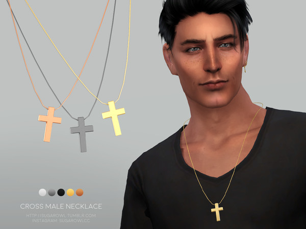 The Sims Resource Cross Male Necklace