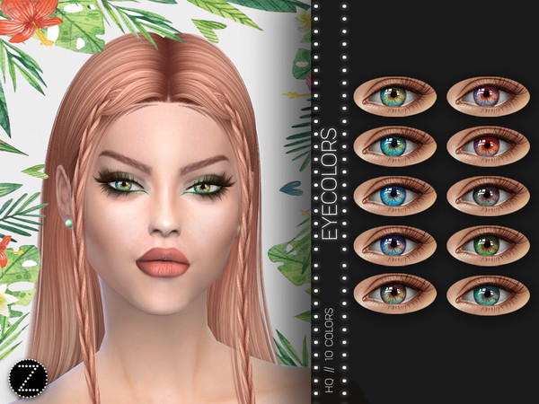 Sims 4 — EYECOLORS Z04 by ZENX — -Base Game -All Age -For Female -10 colors -Works with all of skins -Compatible with HQ