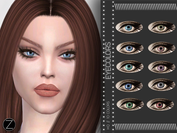 Sims 4 — EYECOLORS Z03 by ZENX — -Base Game -All Age -For Female -10 colors -Works with all of skins -Compatible with HQ