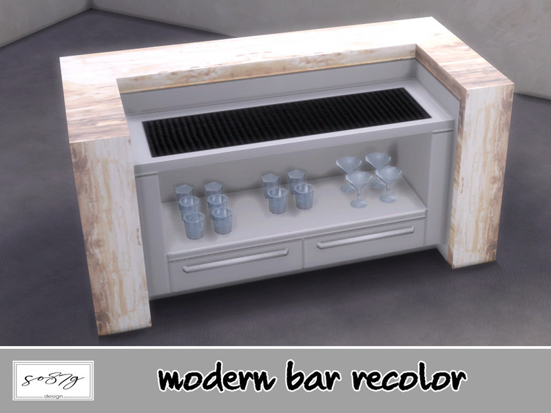 Sims 4 modern bar by so87g
