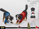 Sims 4 — Holiday Wonderland - Christmas Sweater for Large Dogs 01 by remaron — -10 Swatches available -Custom CAS