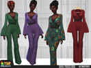 Sims 4 — Holiday Wonderland - ShakeProductions Kwanzaa Jumpsuit by ShakeProductions — Kwanzaa Jumpsuit Outfits/Jumpsuits