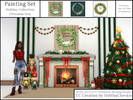 Sims 4 — Painting Set - Holiday Collection ( Wreaths Set ) by itsmisscheekie — 3 Swatches Size 2x2 Tiles In Game Price 10