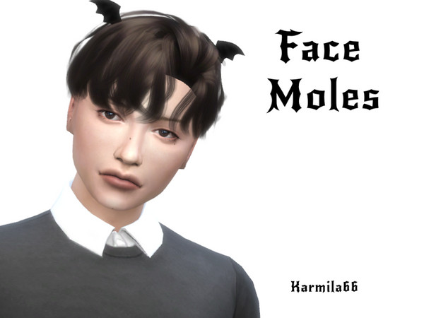 Sims 4 — Face Moles  by Karmila66 — basegame compatible 5 swatches all genders