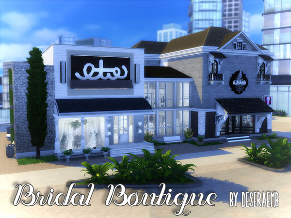 Sims 4 — Bridal Boutique with Spa and Party Rental by deseraemb — Your sims will have memories to last a lifetime after