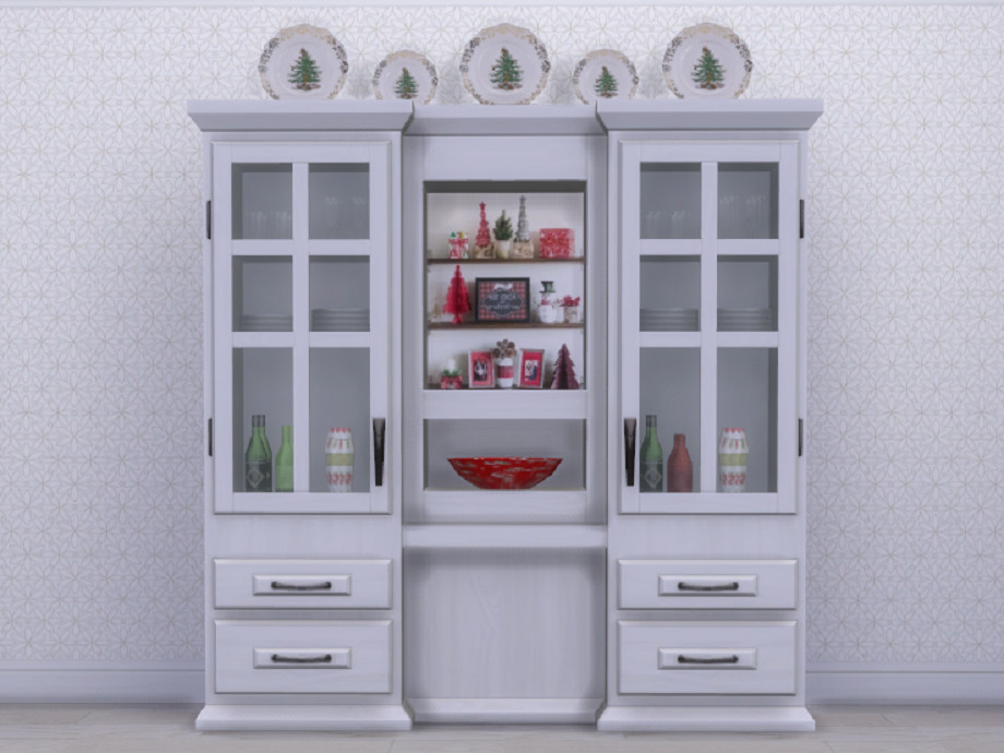 The Sims Resource | Home For The Holidays Dining Cabinet