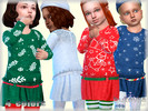 Sims 4 — Dress & Buttons  by bukovka — Dress for Toddler is set independently, for the base game. The new mesh is