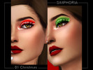 Sims 4 — SIMPHORIA 01 Christmas by Simphoria_ — Eyeshadow with white liner 22 Swatches Find in eyeshadow category