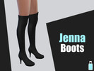 Sims 4 — Jenna Boots by Blue_Milk2 — 2 swatches New Mesh Custom Thumbnail Proper Tags