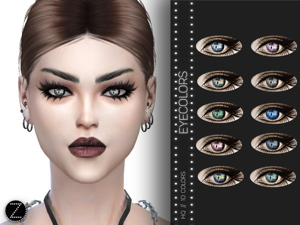 Sims 4 — EYECOLORS Z06 by ZENX — -Base Game -All Age -For Female -10 colors -Works with all of skins -Compatible with HQ