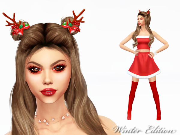 Sims 4 — Lady Santa by perelka8809 — Name: Lady Santa Age: Young Adult If you want sim like this, You need all CC
