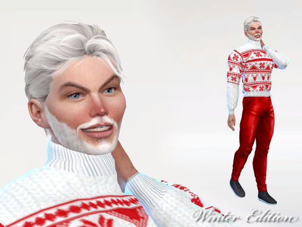 Sims 4 — Santa Klaus by perelka8809 — Name: Santa Klaus Age: Young Adult If you want sim like this, You need all CC