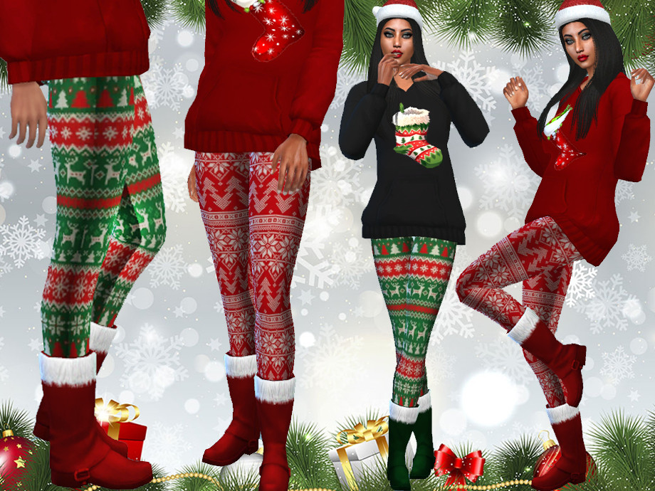 The Sims Resource - Female XMas Boots