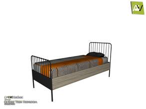 Sims 3 — Oltorf Bed by ArtVitalex — - Oltorf Bed - ArtVitalex@TSR, Dec 2020