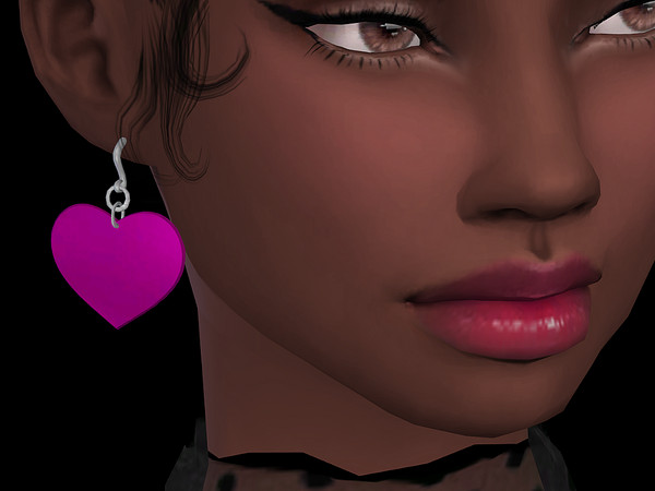 Sims 4 — Heart Earrings [Recolor | Mesh Needed] by Saruin — Cute earrings, wanted to recolor them. So I did. Enjoy them,