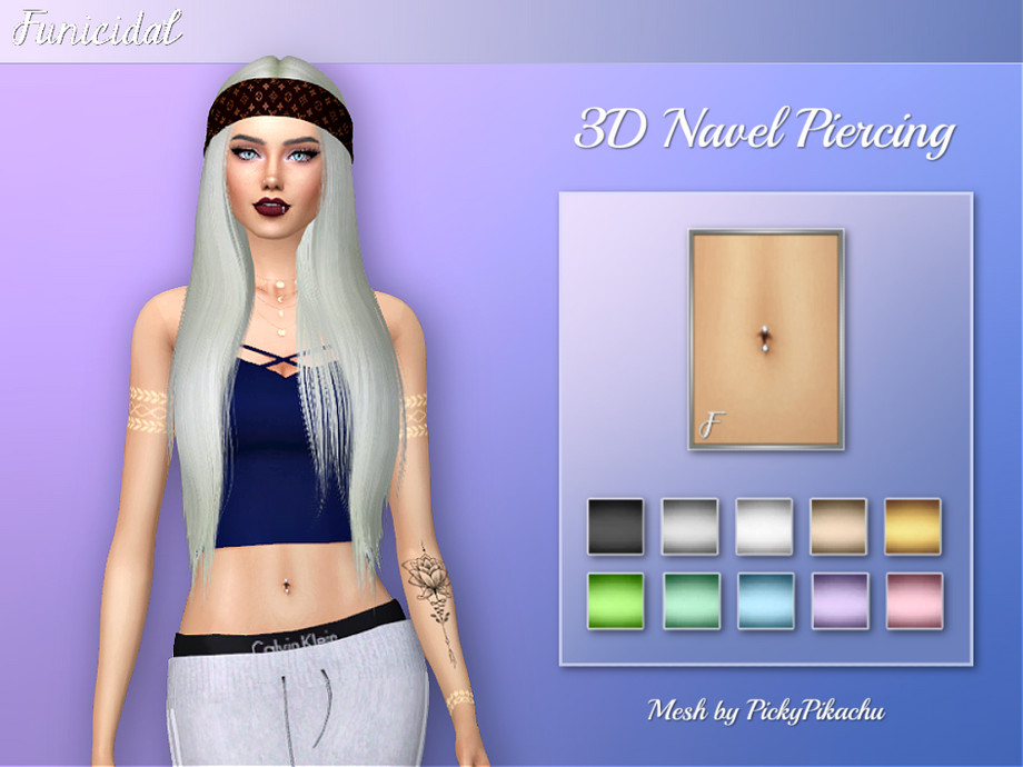 Sims 4 Belly Button Piercing free images, download Sims 4 Belly ...