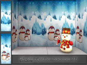 Sims 4 — MB-Anticipation_Snowman_SET by matomibotaki — MB-Anticipation_Snowman_SET, 2 matching wintry kids wallpapers