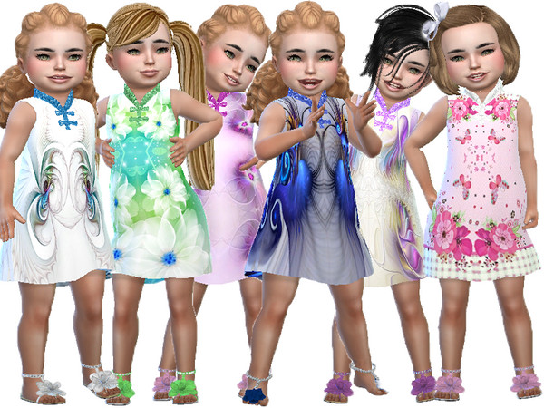 Sims 4 — Lunar dress recolor 14 by TrudieOpp — Lunar dress recolor in 6 colors