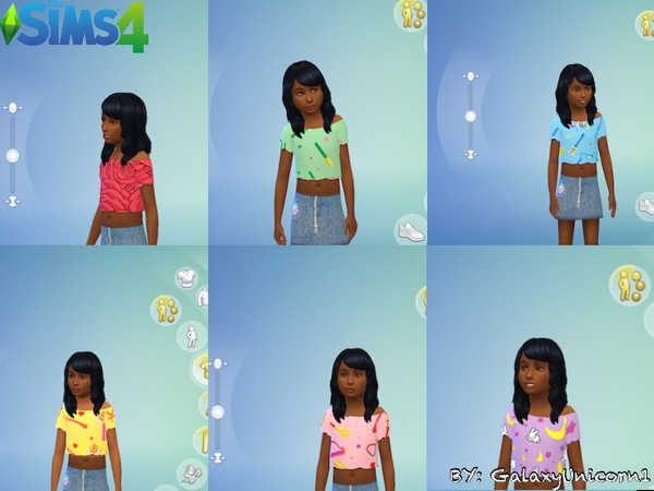 Sims 4 — Sailor Moon Crop Top For Kids by GalaxyUnicorn1 — I am a huge fan of sailor moon so I wanted some cute sailor
