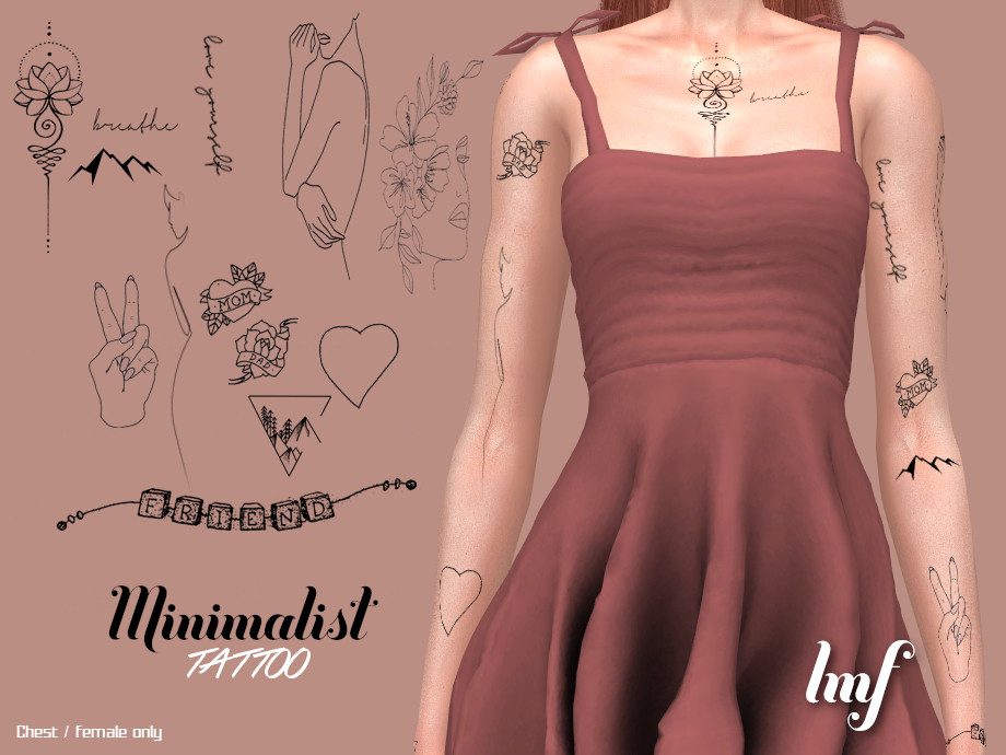 The Sims Resource Imf Tattoo Minimalist