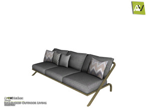 Sims 3 — Inglewood Seat Triple by ArtVitalex — - Inglewood Seat Triple - ArtVitalex@TSR, Dec 2020