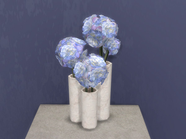 Sims 4 — New Year's Eve Night Blue Hydrangea by seimar8 — A vase of pastel blue hydrangea's to sooth and calm for a