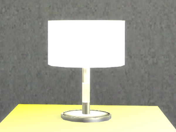 Sims 4 — It Takes Two Modern Lamp by seimar8 — A modern and sleek lamp with a steel stem and white shade. Part of my It