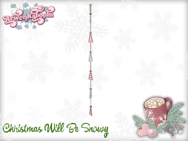 Sims 4 — Christmas Will Be Snowy - Ceiling Ornament by ArwenKaboom — A base game object with many recolors. You can