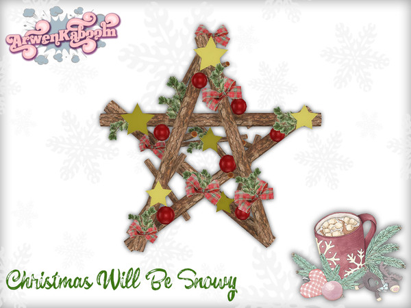 Sims 4 — Christmas Will Be Snowy - Woody Star by ArwenKaboom — A base game deco objects. You can search it by typing