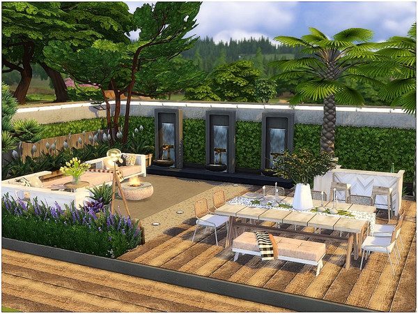The Sims Resource White Yard - How To Turn Garden Into Patio Sims 4