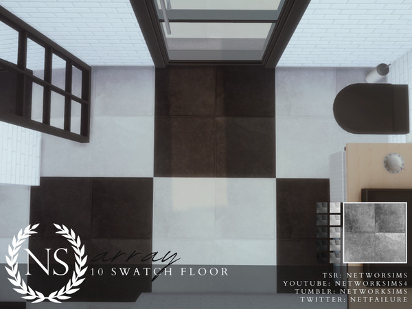 Sims 4 — Array Tile Flooring - Networksims by networksims — Detailed tile flooring in 10 colour swatches.