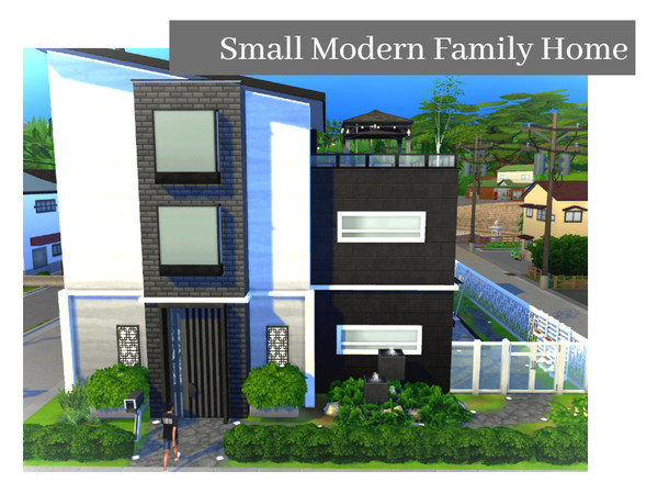 Sims 4 — Small Modern Family Home by Denize2 — Nice small (30x20) house for family of 4/5. 3 bed/2 bath. Fully furnished