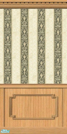 Sims 2 — Green Scroll Stripe 6- Individual by Nonny_Rhee — 