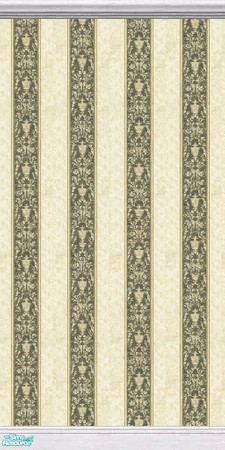 Sims 2 — Green Scroll Stripe 1-Individual by Nonny_Rhee — 