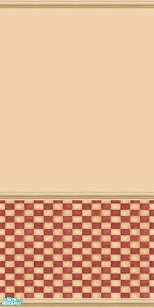 Sims 2 — Red Check Wall Set - 4 by Girl-from-mars — Part of the Red Check Wall Set