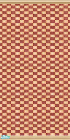 Sims 2 — Red Check Wall Set - 2 by Girl-from-mars — Part of the Red Check Wall Set